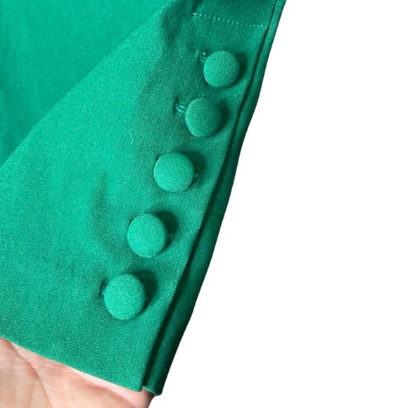 WORTHINGTON | Holiday Button Detail Green Pull On Skinny Ankle Pants | Size M - Picture 3 of 10